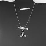 Sterling Silver Celtic Triskele Necklace, Silver Chain, Triskelion Necklaces, Celtics