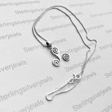 Sterling Silver Celtic Triskele Necklace, Silver Chain, Triskelion Necklaces, Celtics