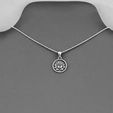 Sterling Silver Small Blooming Lotus Necklace, Spirit Flowers, Silver Chain, Yoga Necklaces