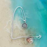 Sterling Silver Small Blooming Lotus Necklace, Spirit Flowers, Silver Chain, Yoga Necklaces