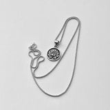 Sterling Silver Small Blooming Lotus Necklace, Spirit Flowers, Silver Chain, Yoga Necklaces