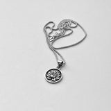 Sterling Silver Small Blooming Lotus Necklace, Spirit Flowers, Silver Chain, Yoga Necklaces