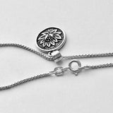 Sterling Silver Small Blooming Lotus Necklace, Spirit Flowers, Silver Chain, Yoga Necklaces