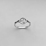 Sterling Silver Triskelion Celtic Ring, Silver Rings, Triskele Jewelry, Spiral Ring