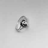 Sterling Silver Yin and Yang Ring, Yoga Ring, Boho Ring, Silver Ring