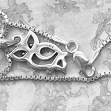 Sterling Silver Cut Out Owl Necklace, Silver Chain, Bird Necklaces, Spirit Birds