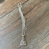 Sterling Silver Buddha Necklace, Silver Necklace, Boho Necklace, Yoga Necklace, Religious Ring