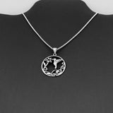 Sterling Silver Flower and Hummingbird Necklace, Silver Chain, Spirit Birds, Animal Necklaces