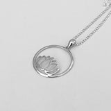 Sterling Silver Lotus Necklace, Silver Chain, Flower Necklaces, Spirit Flowers, Yoga Chains