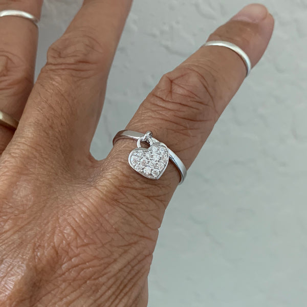 Heart online pendant ring