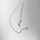 Sterling Silver Dainty Cat on Moon Necklace, Kitty Chain, Animal Necklaces, Pet Cats
