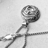Sterling Silver Eye of Horus Necklace, Evil Eye Necklace, Silver Necklaces, Eye of Ra Necklace