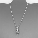 Sterling Silver Filigree Cat Necklace, Silver Chain, Kitty Necklaces, Animal Chains, Kitten
