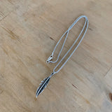 Sterling Silver Feather Necklace, Silver Chain, Angels Wing Necklaces, Bird Chains