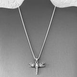 Sterling Silver Dragonfly Necklace, Silver Chain, Bug Necklaces, Spirit Bugs, Insect Chains
