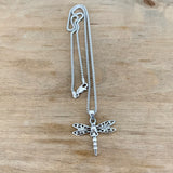 Sterling Silver Dragonfly Necklace, Silver Chain, Bug Necklaces, Spirit Bugs, Insect Chains