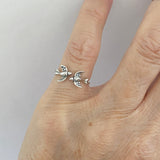 Sterling Silver Flying Sparrows Ring, Bird Ring, Spirit Bird Ring, Silver Ring, Religious Ring