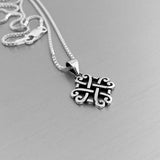 Sterling Silver Quadruple Celtic Hearts Necklace, Silver Chain, Love Knots Necklaces, Celtics