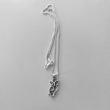 Sterling Silver Cut Out Owl Necklace, Silver Chain, Bird Necklaces, Spirit Birds