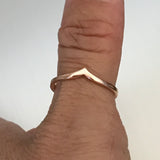 Rose Gold Plated Sterling Silver Chevron Ring, Silver Ring, Rings