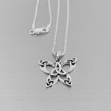 Sterling Silver Triquetra Celtic Butterfly Necklace, Silver Chain, Bug Necklaces