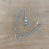 Sterling Silver Filigree Cat Necklace, Silver Chain, Kitty Necklaces, Animal Chains, Kitten
