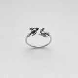 Sterling Silver Flying Sparrows Ring, Bird Ring, Spirit Bird Ring, Silver Ring, Religious Ring