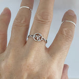 Sterling Silver Triskelion Celtic Ring, Silver Rings, Triskele Jewelry, Spiral Ring