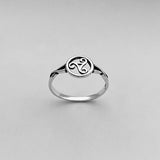 Sterling Silver Triskelion Celtic Ring, Silver Rings, Triskele Jewelry, Spiral Ring