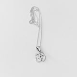 Sterling Silver Small OM Necklace, Silver Necklace, Boho Necklace, Yoga Necklace