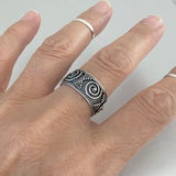 Sterling Silver Vintage Bali Design Ring, Silver Ring, Boho Ring, Silver Band