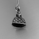 Sterling Silver Buddha Necklace, Silver Chain, Yoga Necklaces, Religious Chains
