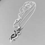 Sterling Silver Cut Out Owl Necklace, Silver Chain, Bird Necklaces, Spirit Birds