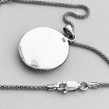 Sterling Silver Large Yin and Yang Necklace, Silver Chain, Yoga Necklaces, Religious Chains