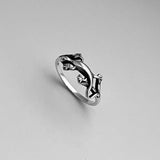 Sterling Silver Lizard Ring, Silver Rings, Reptile Ring, Animal, Snakes, Gecko