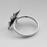 Sterling Silver Sparrow Ring, Bird Ring, Spirit Bird Ring, Silver Ring, Religious Ring