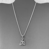 Sterling Silver Buddha Necklace, Silver Necklace, Boho Necklace, Yoga Necklace, Religious Ring
