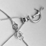 Sterling Silver Dainty Cat on Moon Necklace, Kitty Chain, Animal Necklaces, Pet Cats