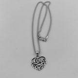 Sterling Silver Love Heart Necklace with Swirls, Silver Chain, Eternity Necklaces