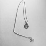 Sterling Silver Small Flower Necklace, Silver Necklaces, Daisy Flowers, Mandala Chain
