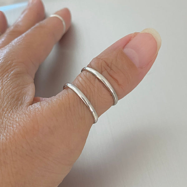 Sterling Silver One 2MM Wedding Band, Toe Ring, Midi Rings, Stackable Bands, Silver Rings