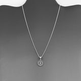 Sterling Silver Small Flower Necklace, Silver Necklaces, Daisy Flowers, Mandala Chain