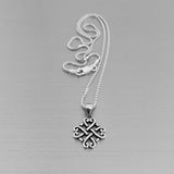 Sterling Silver Quadruple Celtic Hearts Necklace, Silver Chain, Love Knots Necklaces, Celtics