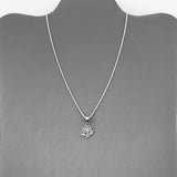 Sterling Silver Little Dainty Lotus Necklace, Silver Chain, Flower Necklaces, Yoga Chains