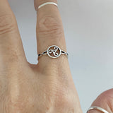 Sterling Silver Triskelion Celtic Ring, Silver Rings, Triskele Jewelry, Spiral Ring