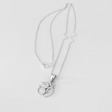 Sterling Silver Small OM Necklace, Silver Necklace, Boho Necklace, Yoga Necklace