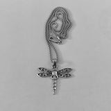 Sterling Silver Dragonfly Necklace, Silver Chain, Bug Necklaces, Spirit Bugs, Insect Chains
