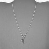 Sterling Silver Dainty Cat on Moon Necklace, Kitty Chain, Animal Necklaces, Pet Cats