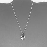 Sterling Silver Small Claddagh Necklace, Silver Chain, Heart Necklaces, Crown, Hands