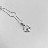 Sterling Silver Small Claddagh Necklace, Silver Chain, Heart Necklaces, Crown, Hands